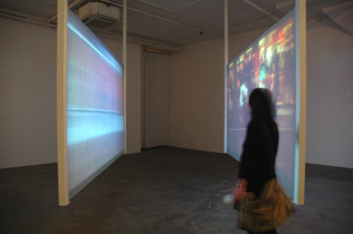 Silas Fong, "In Some Second", dual-screen video installation