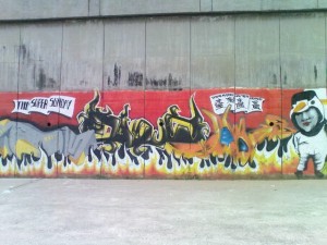 Super Sunday, 2008, Retaining Wall, Sungei Klang, Pasar Seni, Image courtesy of the Artist