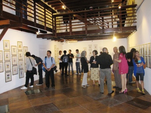 Visitors to the gallery.