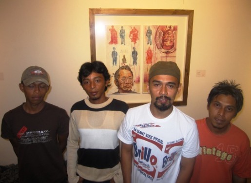 Amin, Khalid, artist Ahmad Shukri Mohamed and Ahmad. 