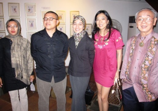 Paiman’s wife Suhaila Hashim, the artist, Zanita Anuar, Wei-Ling and Tai Keik Hock.