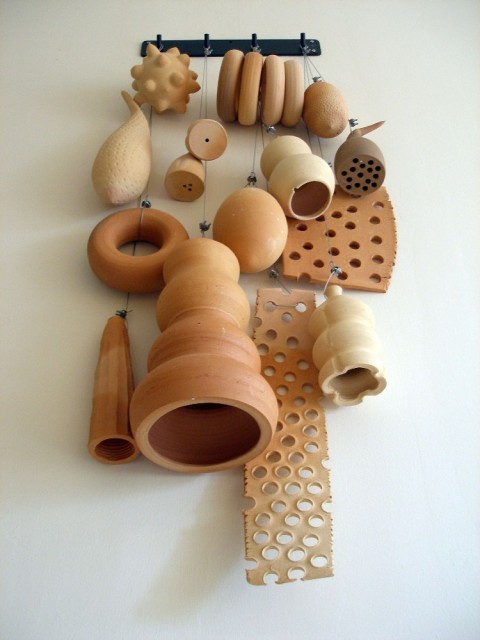 lileng-wong-cascade-down-ceramic-installation-of-different-fired-clay-compositions-2009-unique