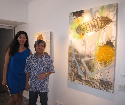 Canadian producer, writer and director Michelle Mama who is shooting a documentary on artist Joe Fleming’s exhibitions with collector Dr Steve Wong. 