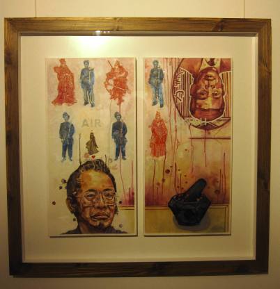Ahmad Shukri Mohamed, MyKad, 2009, Mixed media on canvas, 178 x 151.5cm x 2 (diptych). 