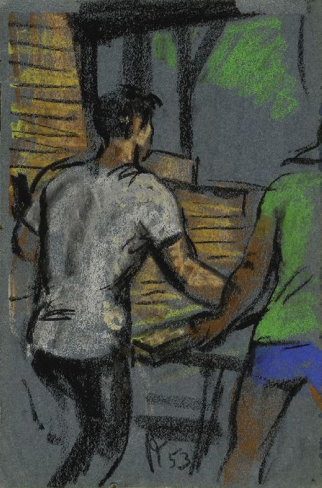 carpentersatwork1953pastel